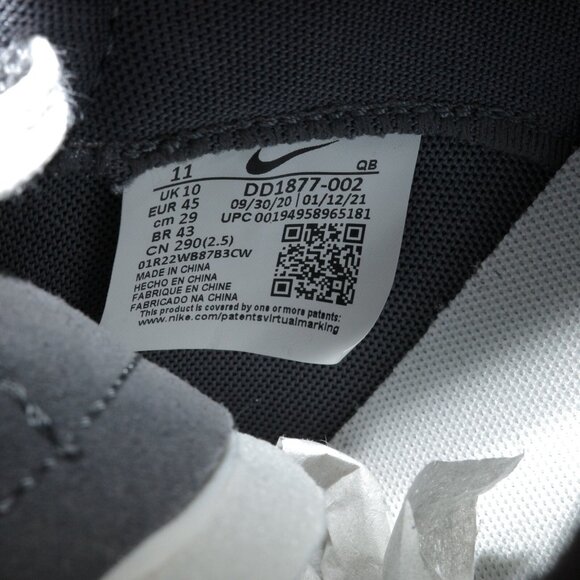 Nike x Sacai Blazer Low Iron Grey DD1877-002 Mens US 11 Brand New - Picture 11 of 11